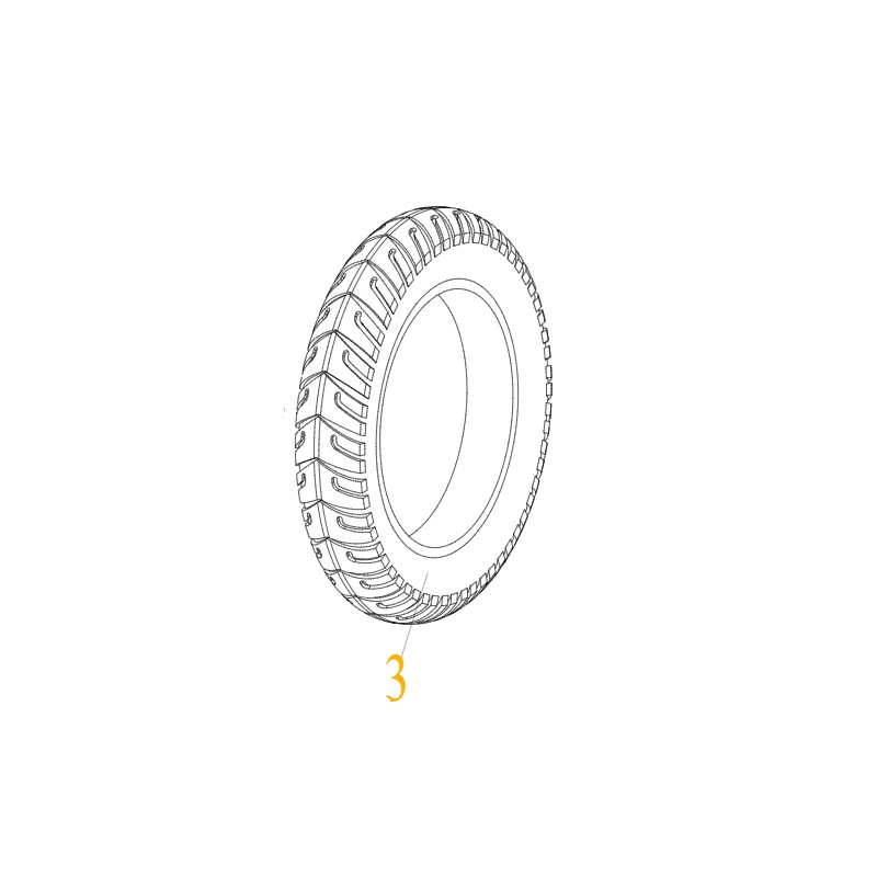 14 Inch Solid Tyre V-TYPE for Sunrise Quickie Jive M2 Powerchair