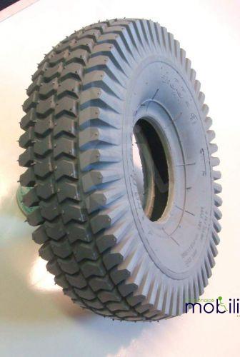 Pneumatic 400 x 4 Grey Block Tread Tyre