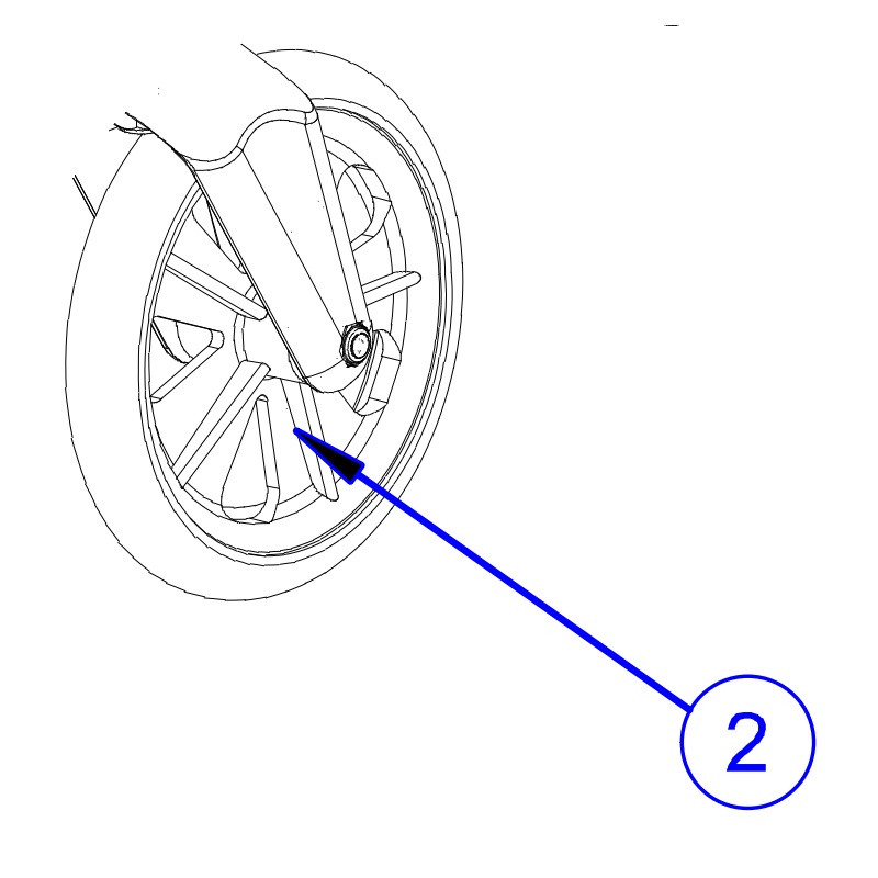 Front Wheel for Excel G logic Wheelchair