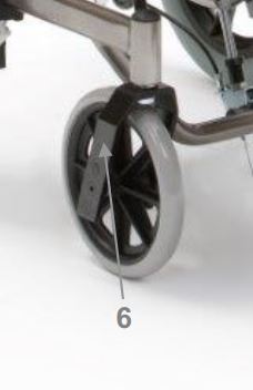Front Castor Wheel with Fork for Drive ID Soft Tilt In Space Wheelchair