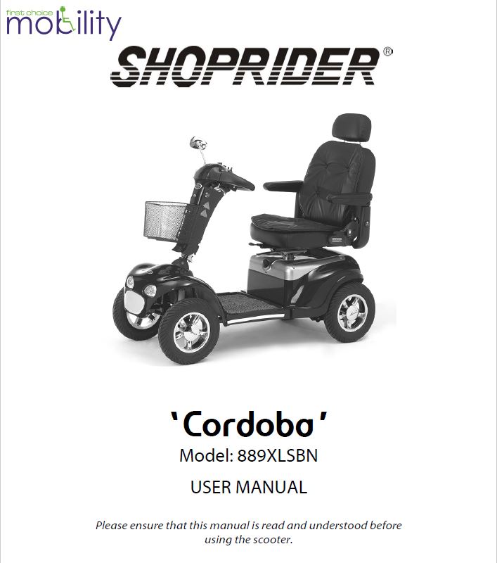 Shoprider Cordoba Manual