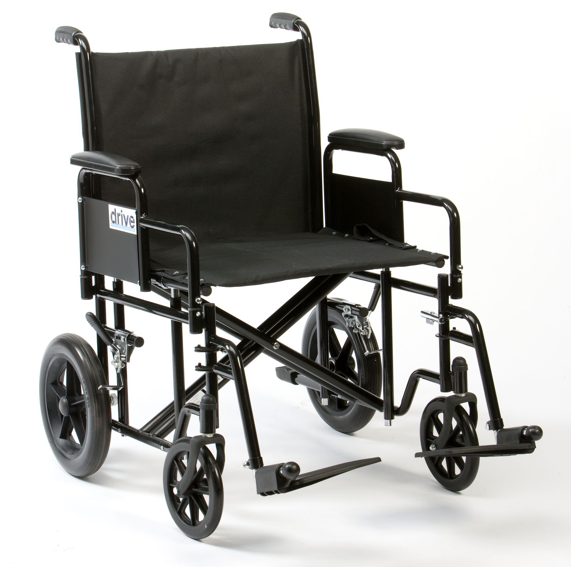 Bariatric Steel Transport Chair 22 inch Wide Seat 32 stone
