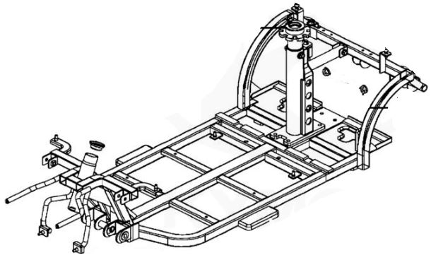 Frame Assembly With Seat Post for Kymco Maxi XLS FORU EQ40BC