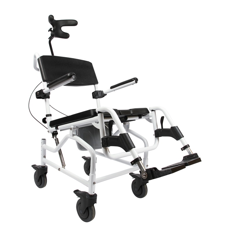 Kakadu Tilt Shower Chair and Commode with 5 inch wheels