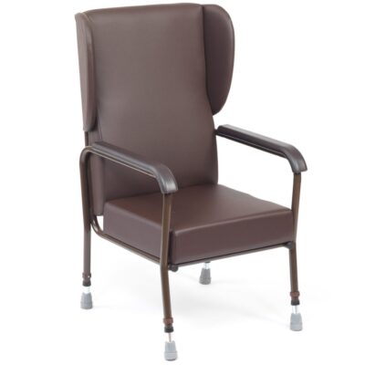 Oakham Chair with Wings and Vinyl Arm Pads High Back Chair