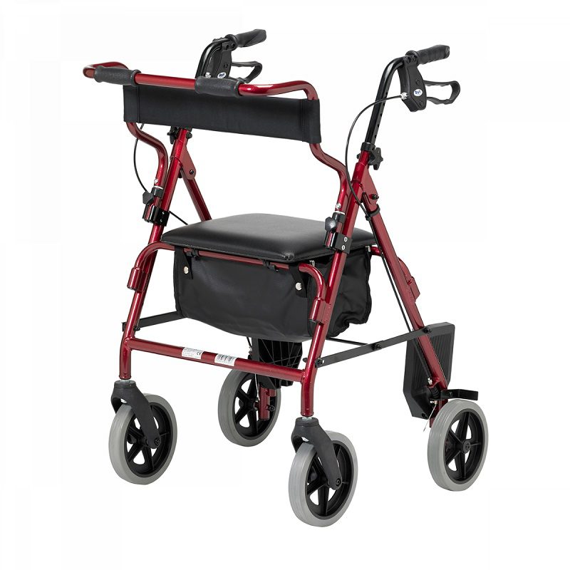 Rollator and Transit wheelchair combination