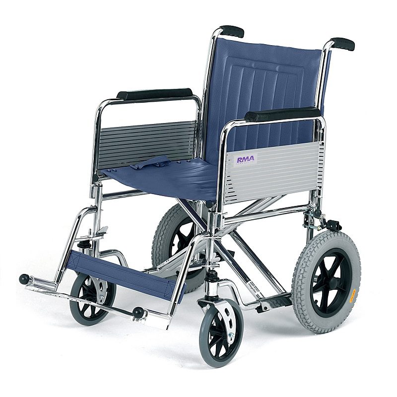 Roma 1485 Heavy Duty Car Attendant Wheelchair 20 inch Wide Seat