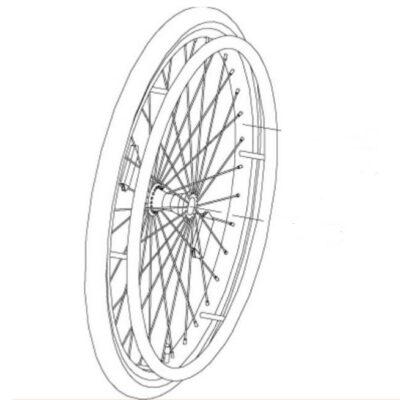 Rear Wheel For A Breeze Moonlite Self Propelled Wheelchair