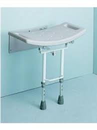 Aluminium Wall Mounted Shower Seat with drop down Legs