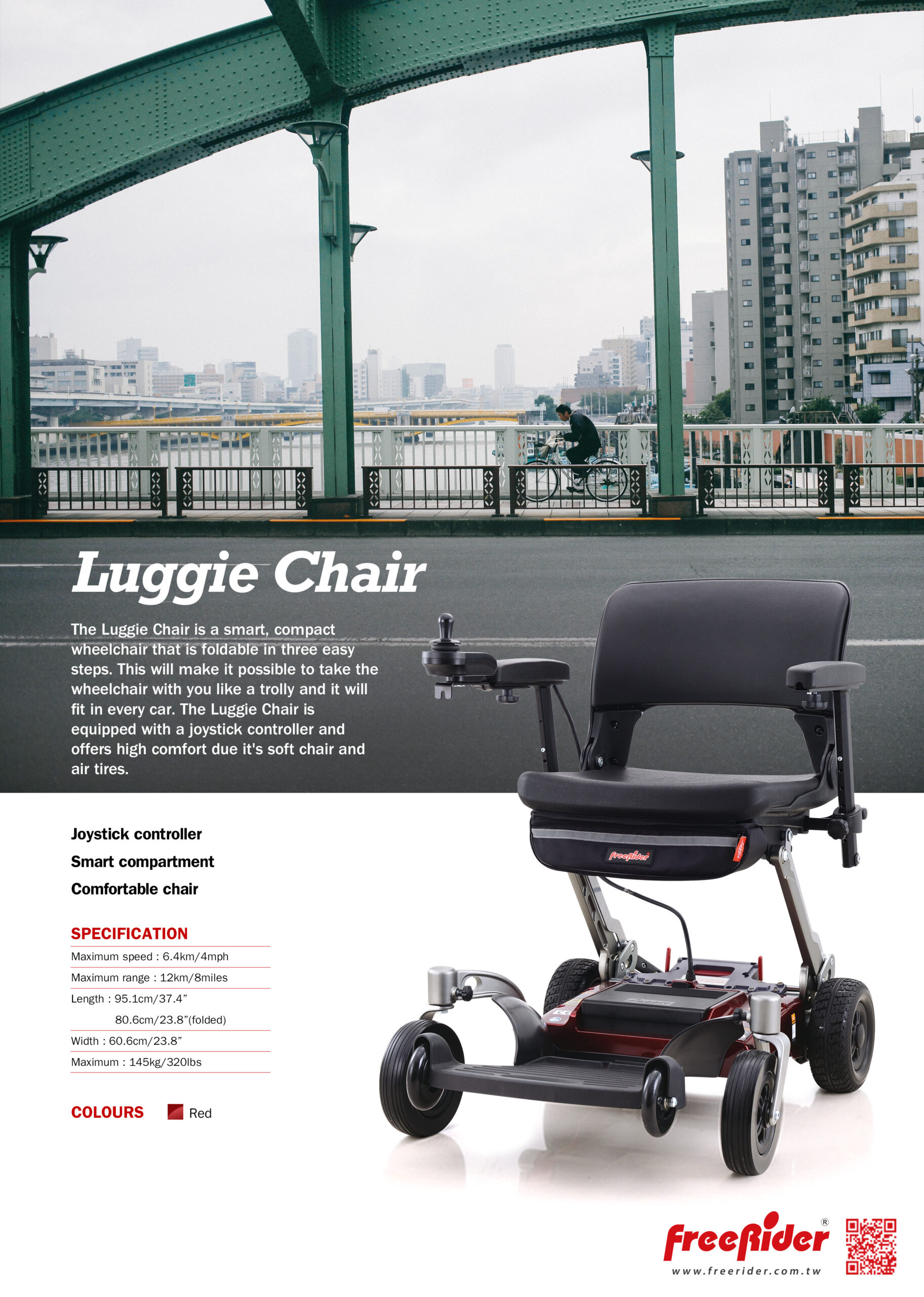 Freerider Travel Rider Folding Powerchair 8 Freerider Travel Rider Folding Powerchair - Image 8