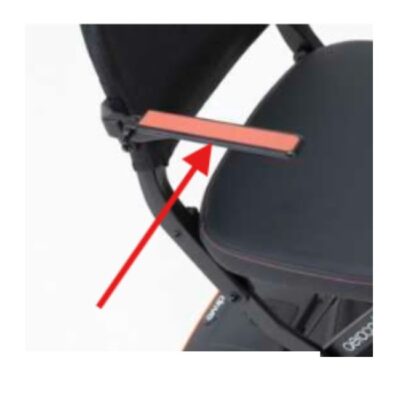 Orange Armpad for Aerocarbon Mobility Scooter