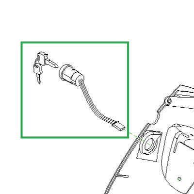 Ignition Switch and Key Set for Drive M4DB and CareCo Daytona XLR Mobility Scooters