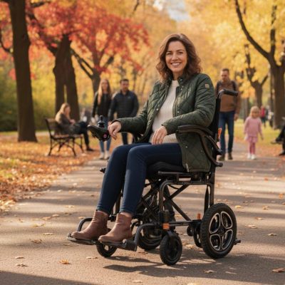 Roma Athens Lightweight Folding Powerchair