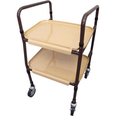 Adjustable Metal Trolley Plastic Shelves