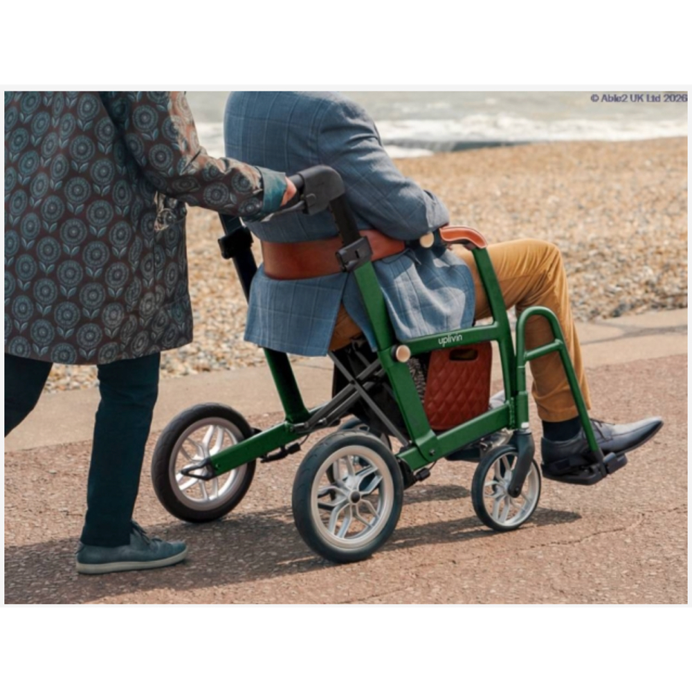 Uplivin Glide 2-in-1 Rollator & Transit Wheelchair Lightweight Folding Rollator 4 Uplivin Glide 2-in-1 Rollator & Transit Wheelchair Lightweight Folding Rollator - Image 4