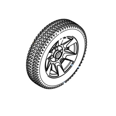 Complete Front Wheel Assembly for Drive Viper Mobility Scooter