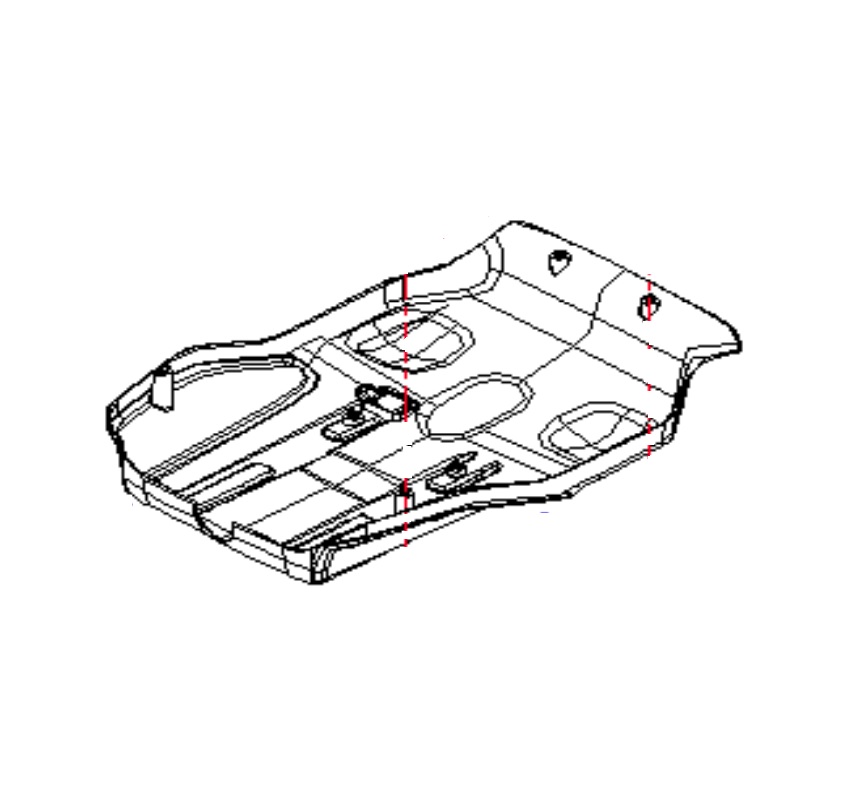 Lower Rear Cover Floor TGA Minimo Autofold Mobility Scooter