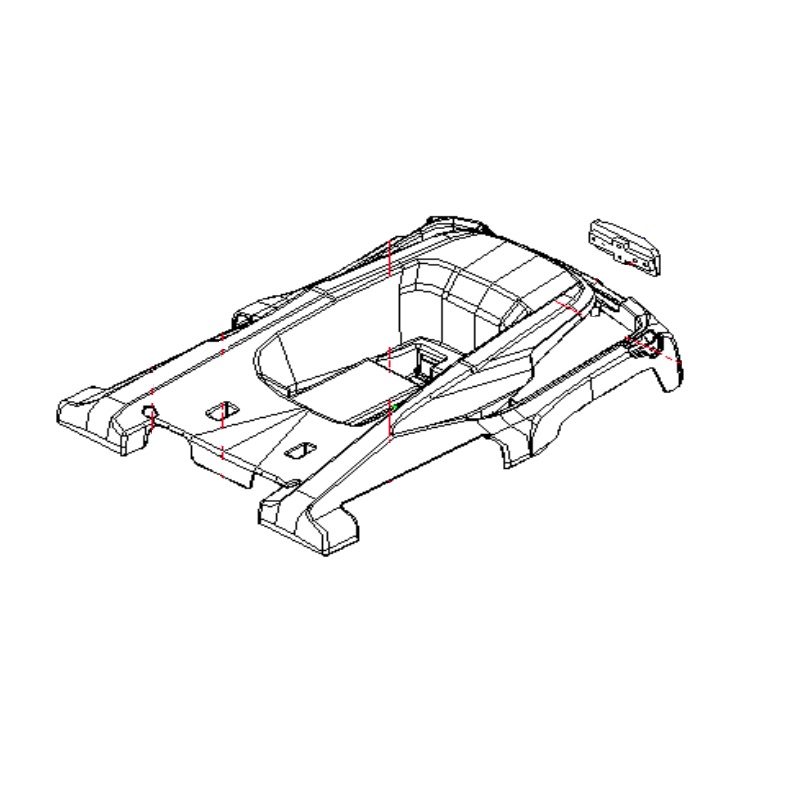 Upper Rear Cover Floor TGA Minimo Autofold Mobility Scooter 1 Upper Rear Cover Floor TGA Minimo Autofold Mobility Scooter