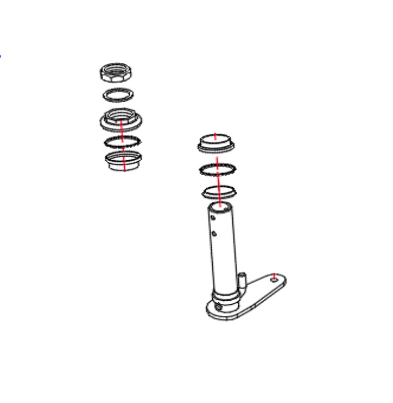 Lower Steering Shaft TGA Minimo Autofold Mobility Scooter